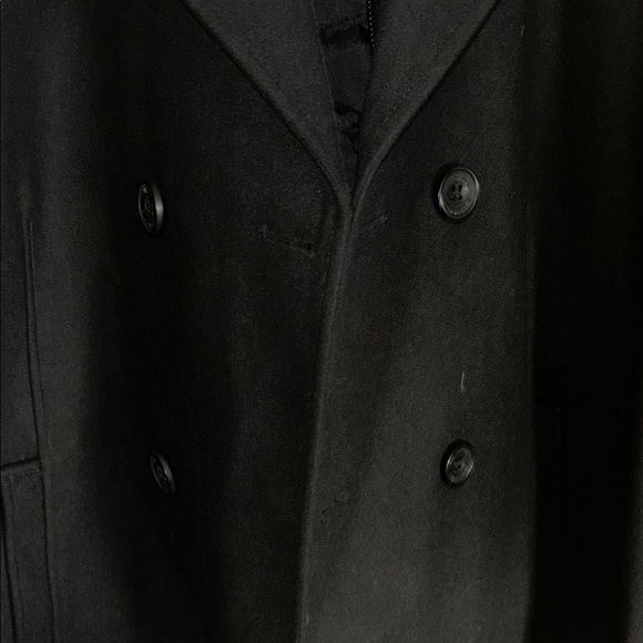 Kenneth Cole New York Black Peacoat Wool Blend - Picture 8 of 11